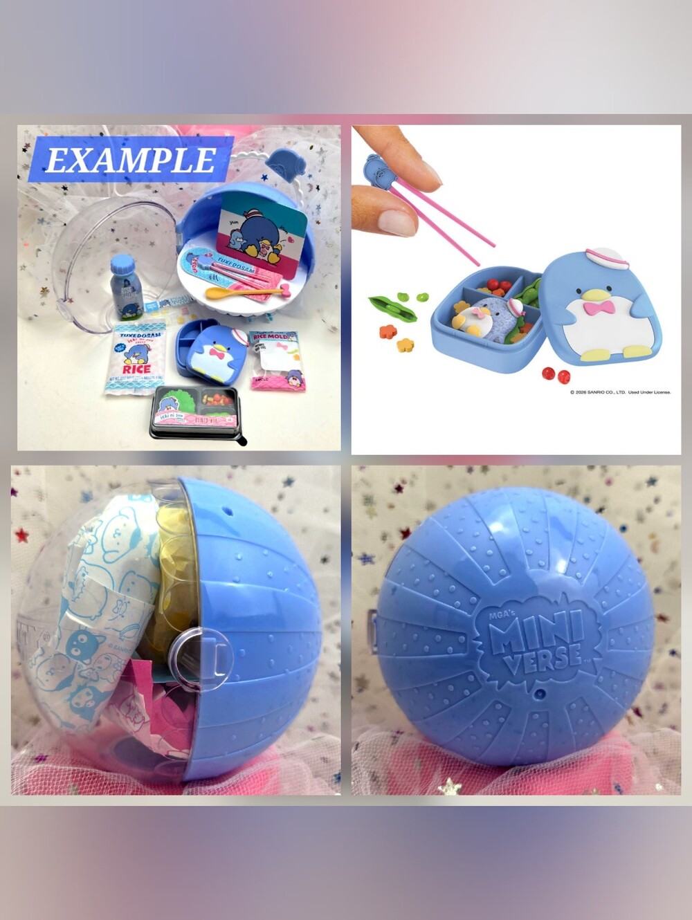 Tuxedosam Bento Box -MGA Miniverse Sanrio Series 4 - NEW Unmade Confirmed